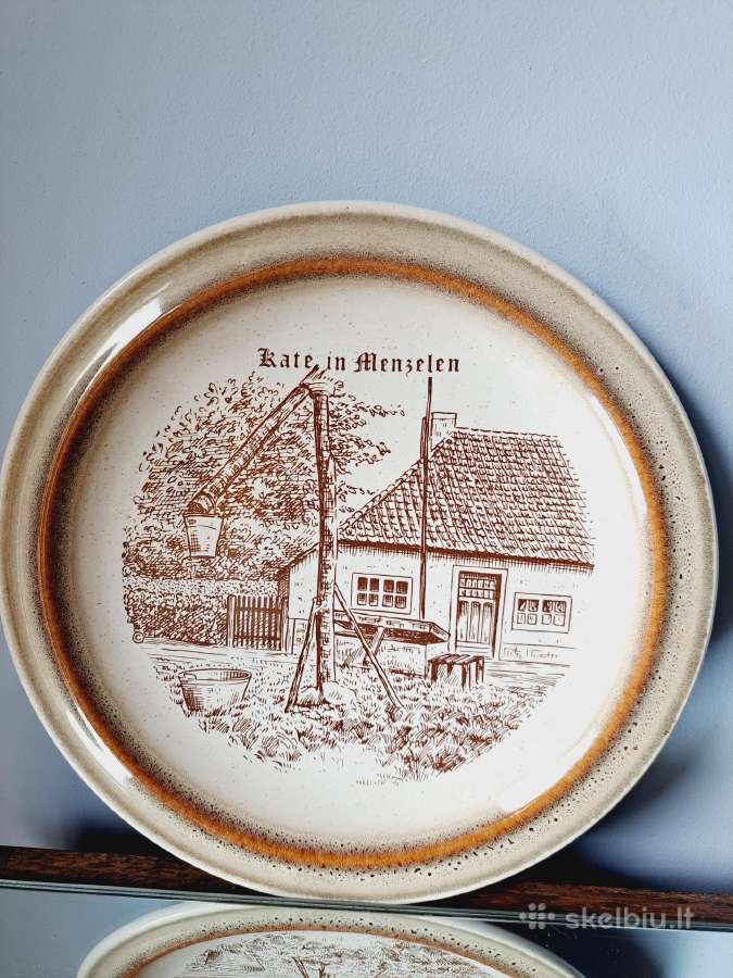 Didelės vintažinės kabinamos lėkštes. - nuotraukos Nr. 2