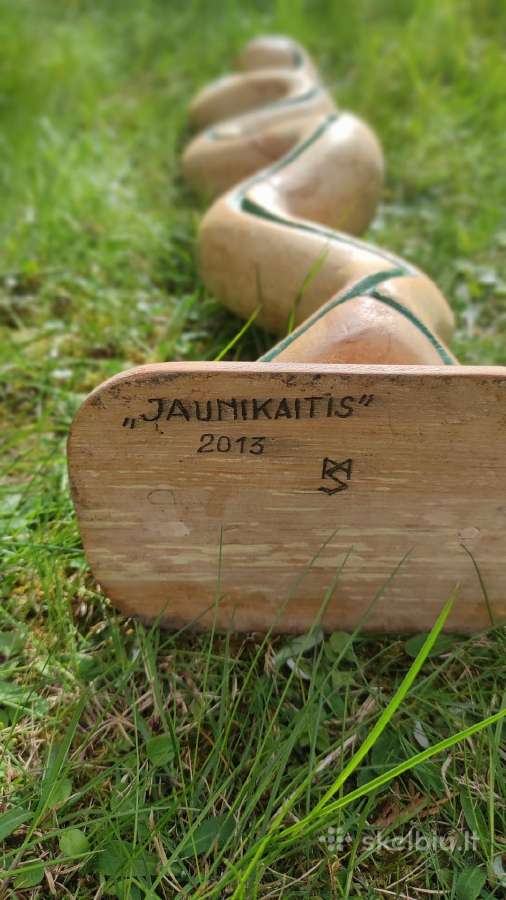 Medinė skulptūra. Jaunikaitis. Mykolas Strioga - nuotraukos Nr. 3