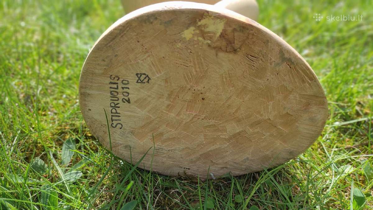 Medinė skulptūra. Stipruolis. Mykolas Strioga - nuotraukos Nr. 4