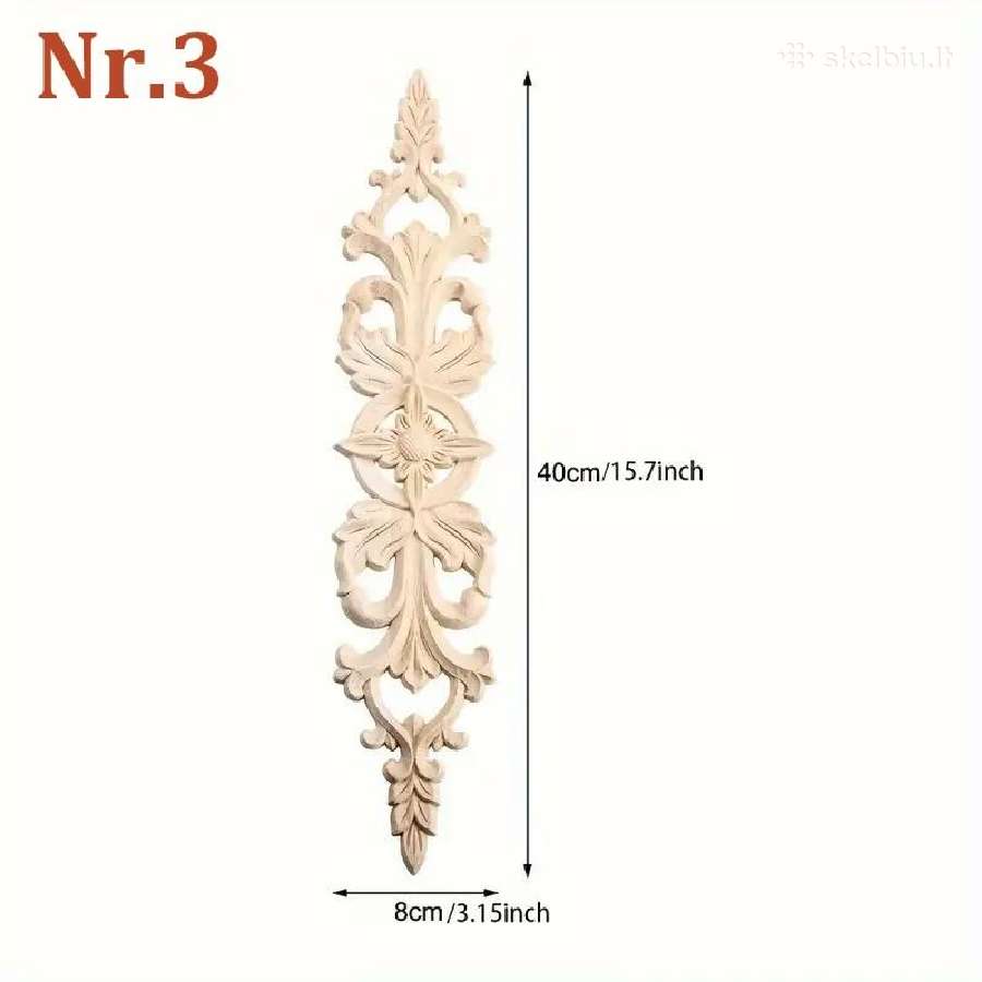 Medinės drožinėtos apdailos detalės,furnitura - nuotraukos Nr. 6