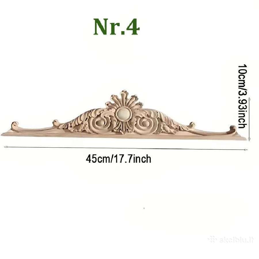 Medinės drožinėtos apdailos detalės,furnitura - nuotraukos Nr. 9