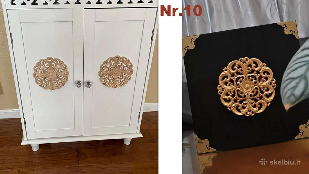 Medinės drožinėtos apdailos detalės,furnitura - nuotraukos Nr. 21