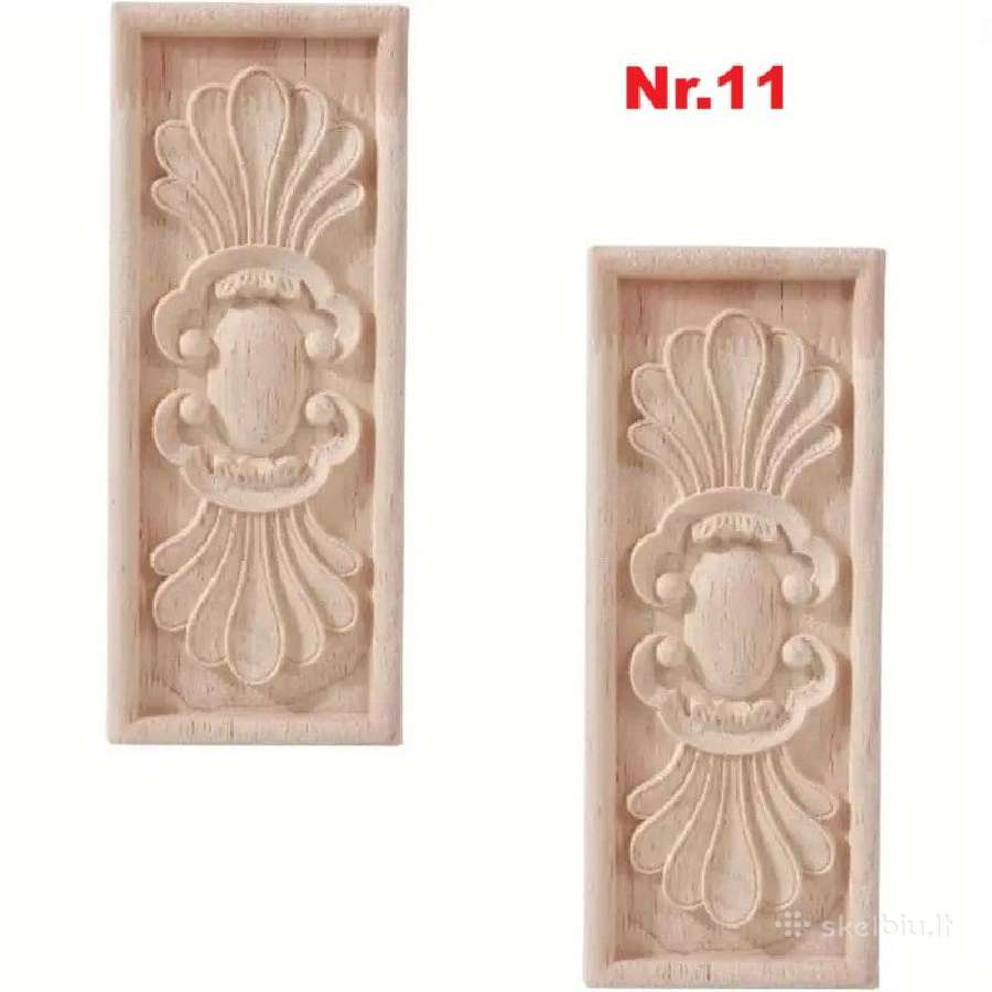 Medinės drožinėtos apdailos detalės,furnitura - nuotraukos Nr. 26
