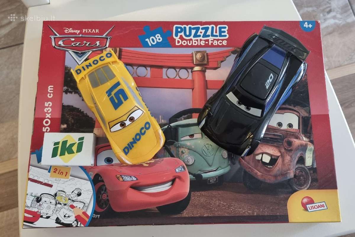 Disney Pixar Cars dėlionė (puzlė) ir mašinėlės - nuotraukos Nr. 2