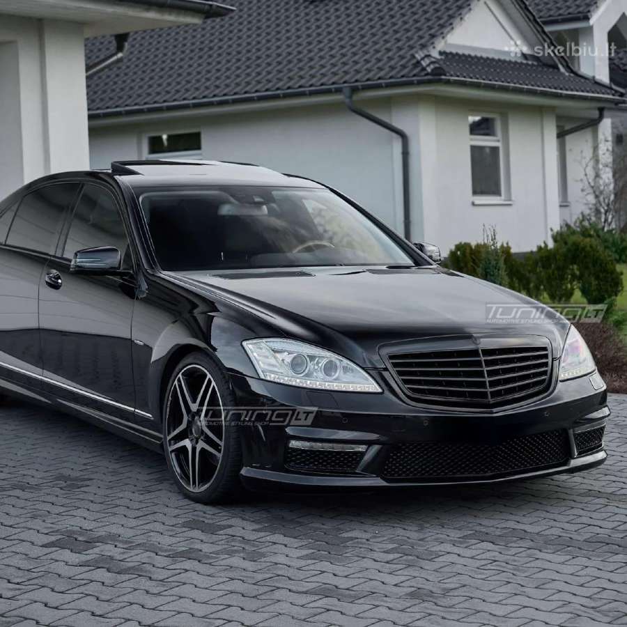 Mercedes W221 facelift juodos Priekinės Grotelės - nuotraukos Nr. 7