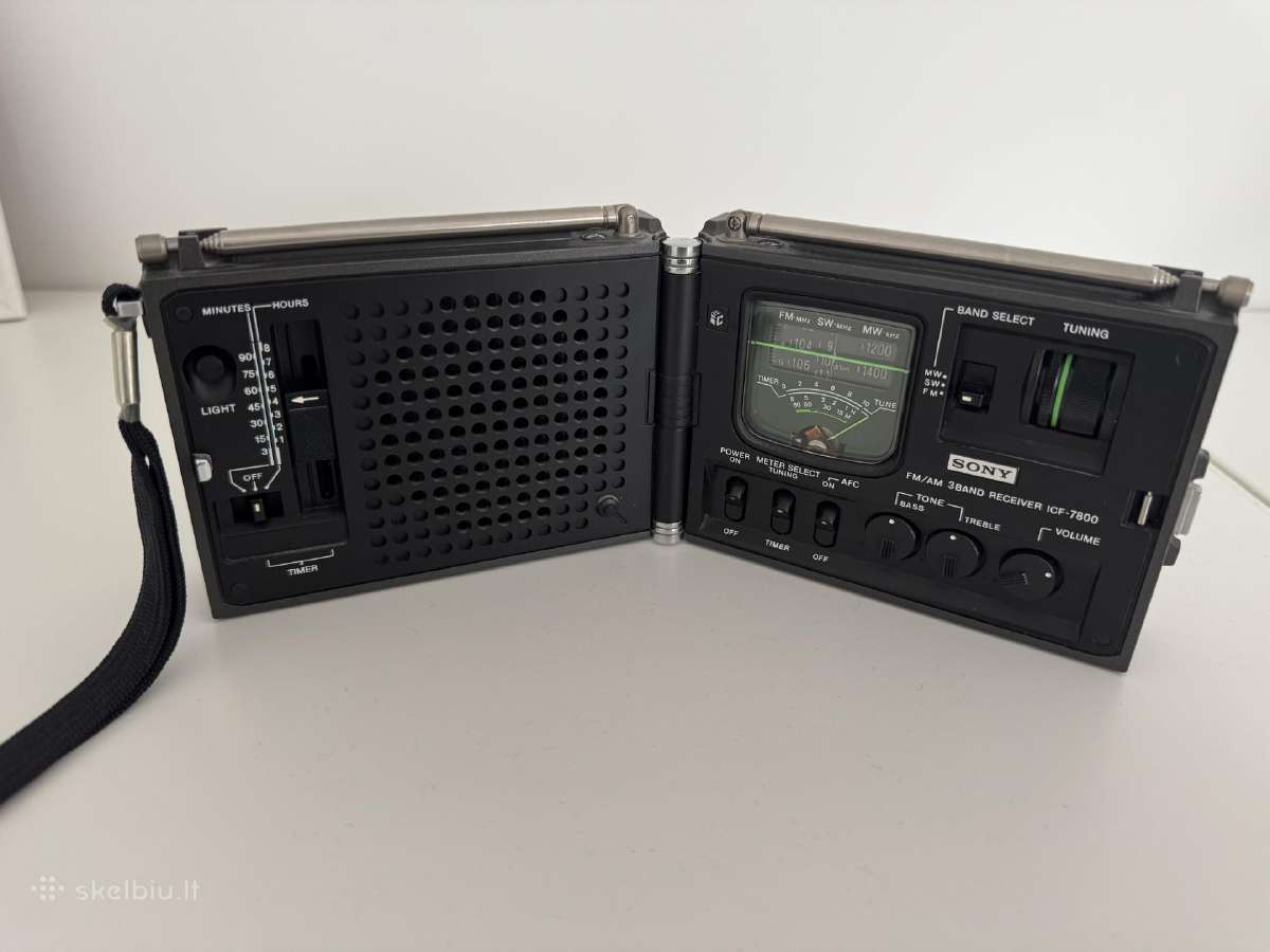 Sony Icf-7800 kelioninė radija 1978 - nuotraukos Nr. 2