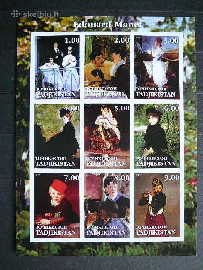 Daile E. Mane Tadzikistanas 2001 Mnh td556