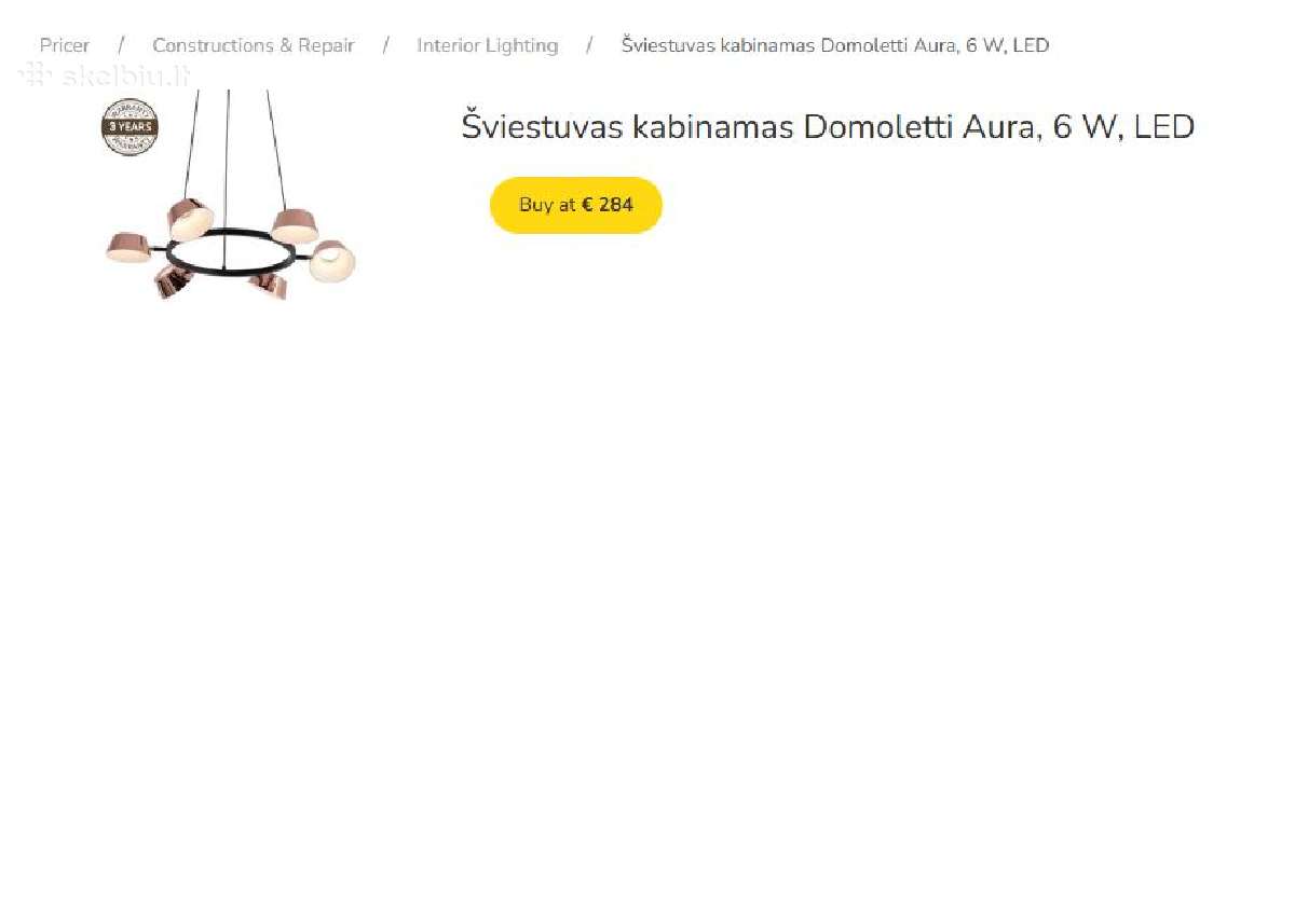 Šviestuvas kabinamas Domoletti Aura, 6 W, LED - nuotraukos Nr. 4