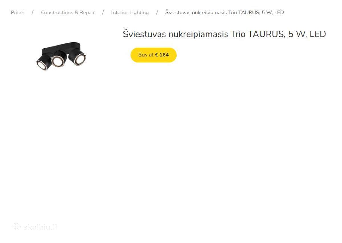 Šviestuvas nukreipiamasis Trio Taurus, 5 W, LED - nuotraukos Nr. 9