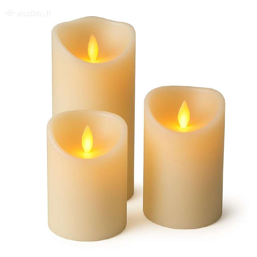 LED žvakės -šiltas atspalvis, įvairūs kiekiai - nuotraukos Nr. 3