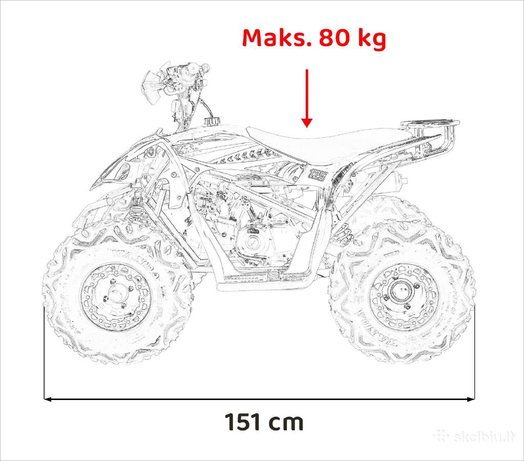 Benzininis keturratis Desert Storm 125cc - nuotraukos Nr. 2