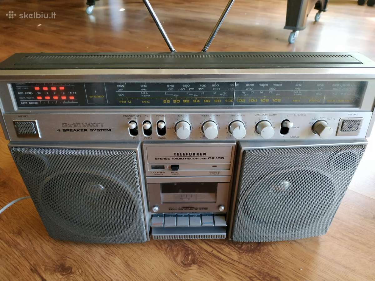 Magnetola radija magnetofonas Telefunken Cr 100