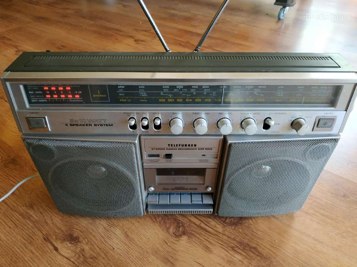 Magnetola radija magnetofonas Telefunken Cr 100 - nuotraukos Nr. 3