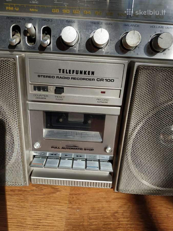 Magnetola radija magnetofonas Telefunken Cr 100 - nuotraukos Nr. 10