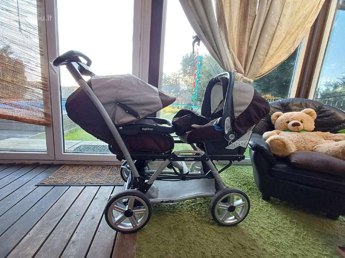 Peg Perego Duette + 2 auto kėdutės