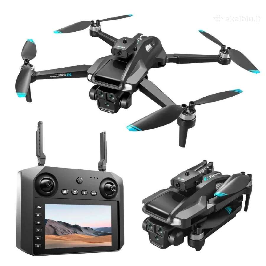 Dronas M2max su dviejomis kameromis, LCD ir WiFi