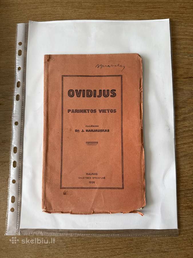 Ovidijus. Parinktos vietos 1926 m.
