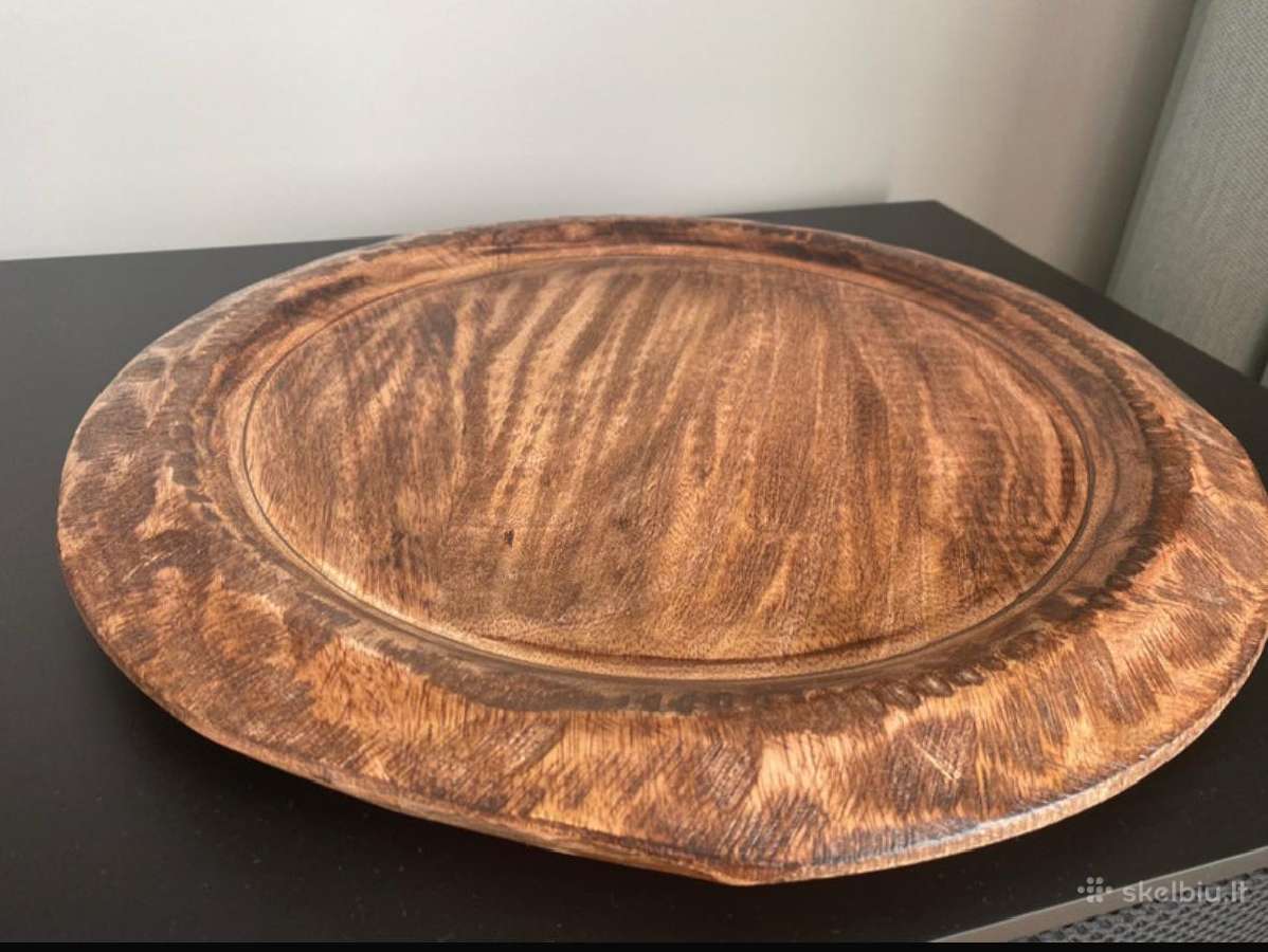 Zara home medinis padėklas, interjero detalė