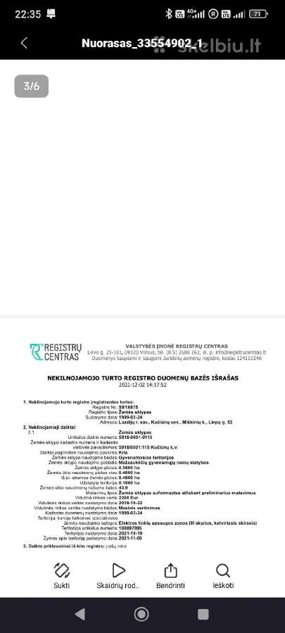 Parduodamas vienkiemis 400m nuo asfaltuoto kelio - nuotraukos Nr. 8