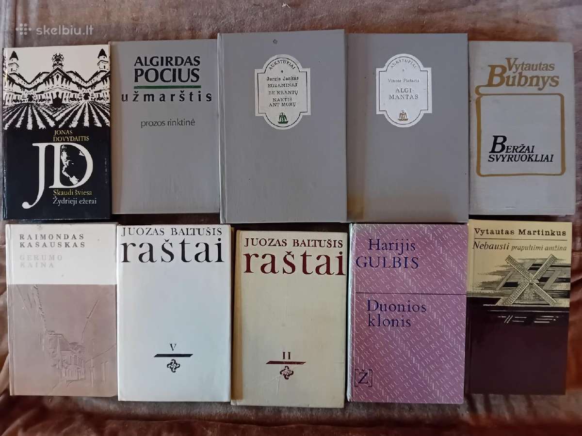 Įvairios lietuvių ir kt. rašytojų knygos