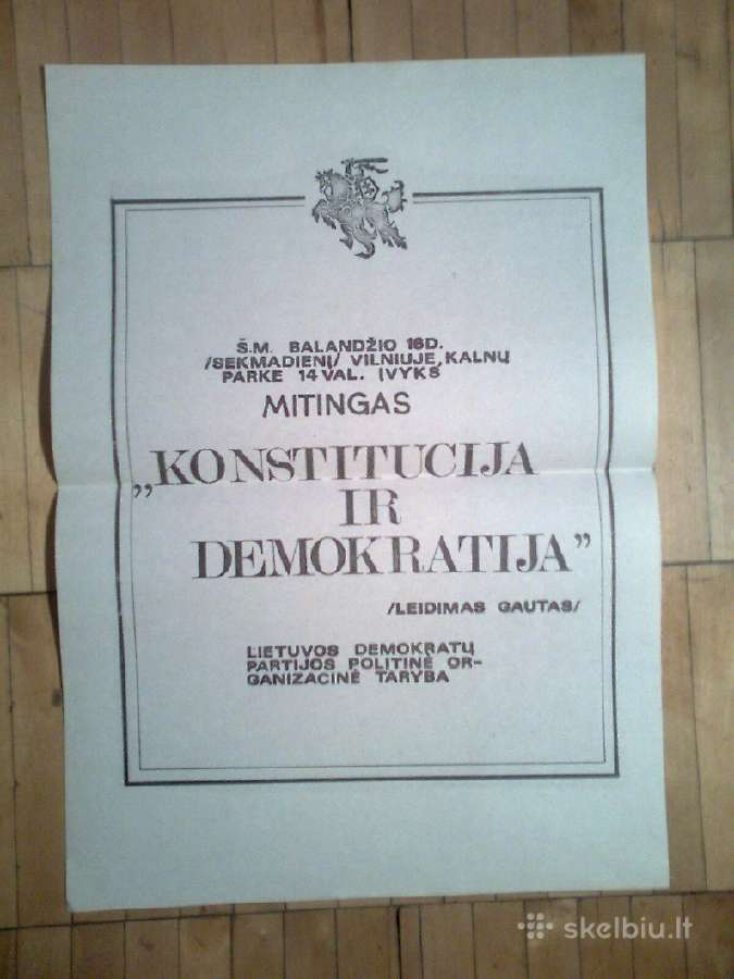 1988- 1989 metu Lietuvos atsisaukimai ir plakatai - nuotraukos Nr. 9