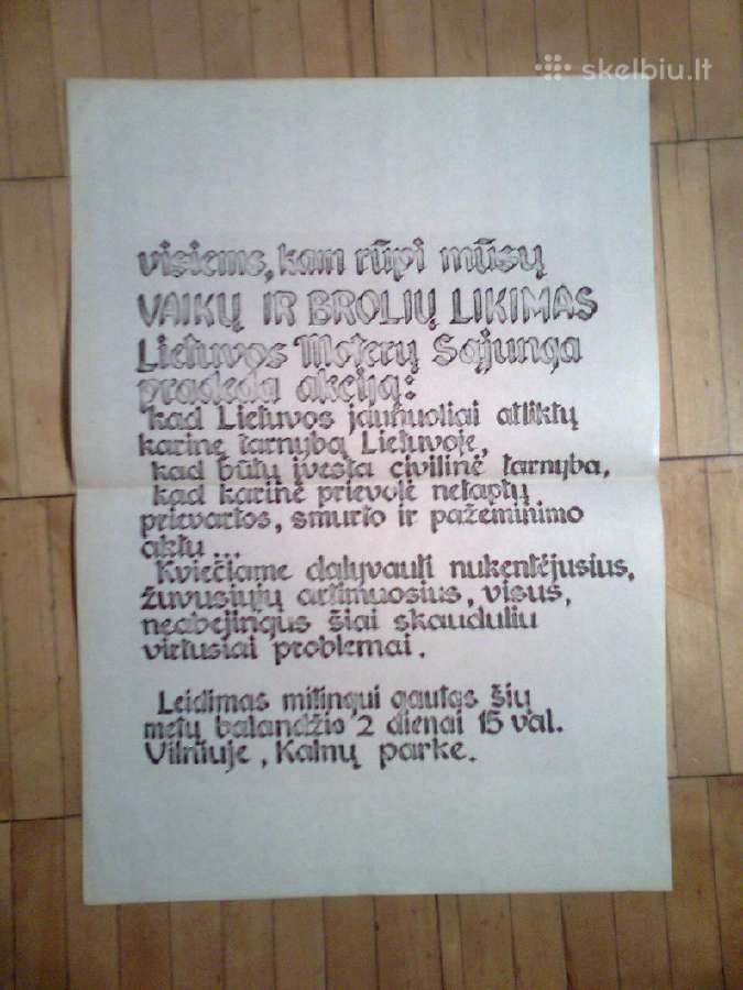 1988- 1989 metu Lietuvos atsisaukimai ir plakatai - nuotraukos Nr. 6