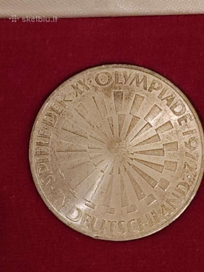 Vokietija 10 markių 1972 XX Olimpiada -ag625*15.5G - nuotraukos Nr. 3