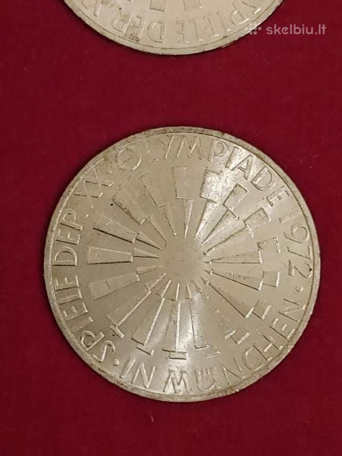 Vokietija 10 markių 1972 XX Olimpiada -ag625*15.5G - nuotraukos Nr. 5