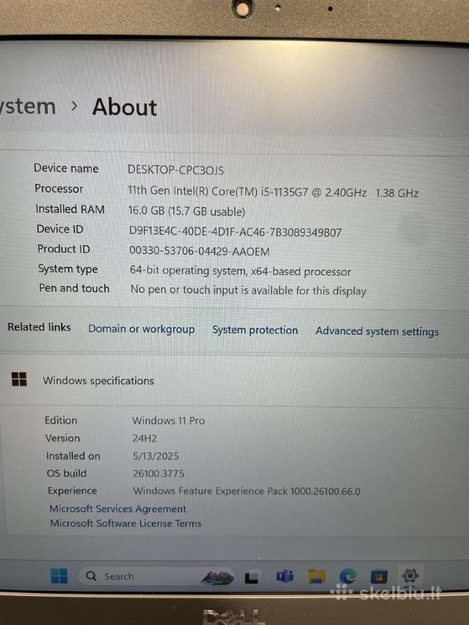 Dell Latitude 3420 I5-1135g7 16 GB RAM 256 GB SSD - nuotraukos Nr. 7