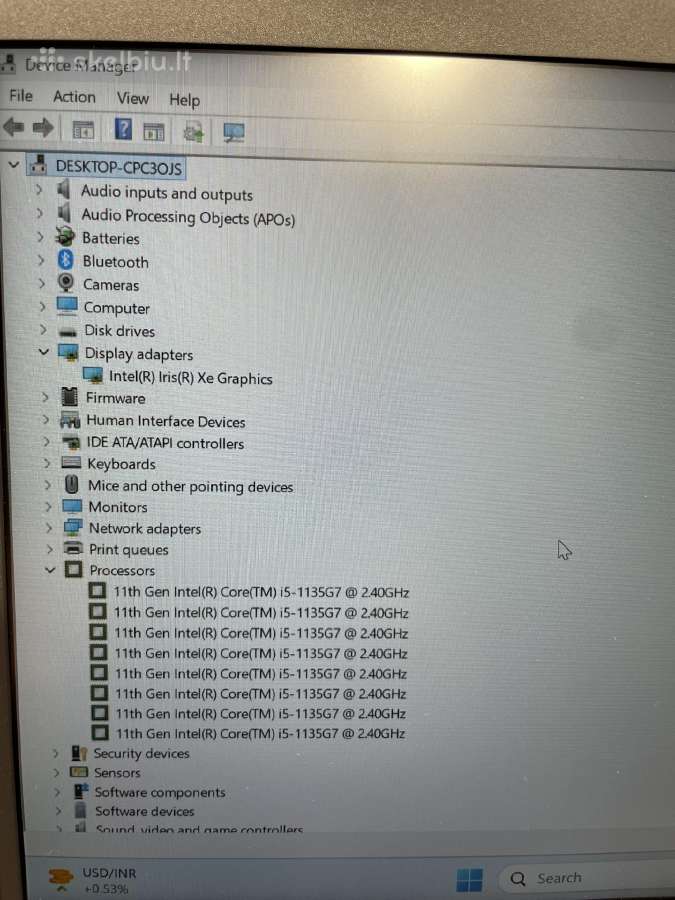 Dell Latitude 3420 I5-1135g7 16 GB RAM 256 GB SSD - nuotraukos Nr. 8