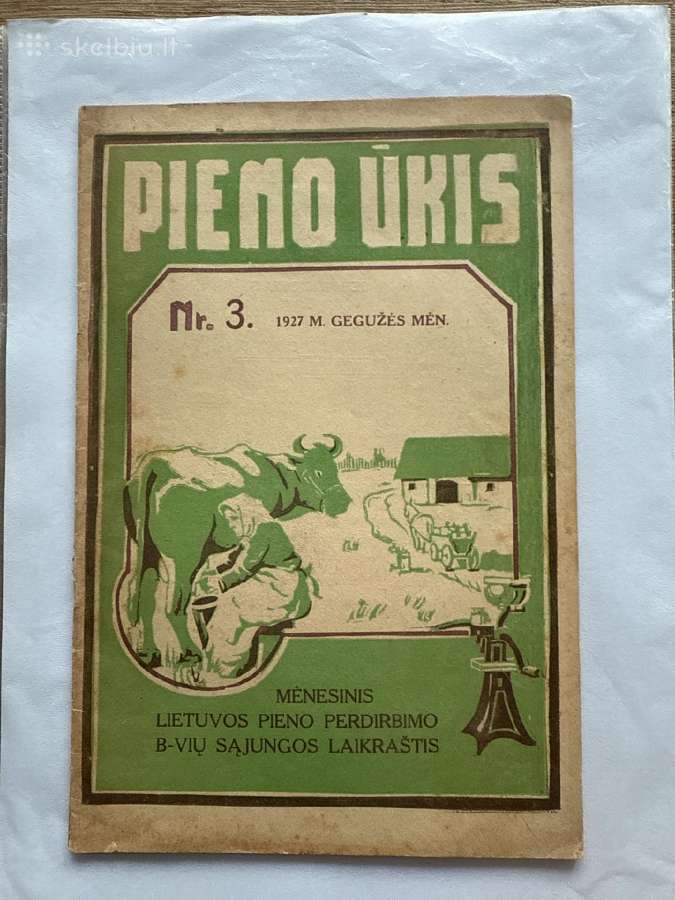 Pieno ūkis 1927 m. Geg. Mėn. Nr 3