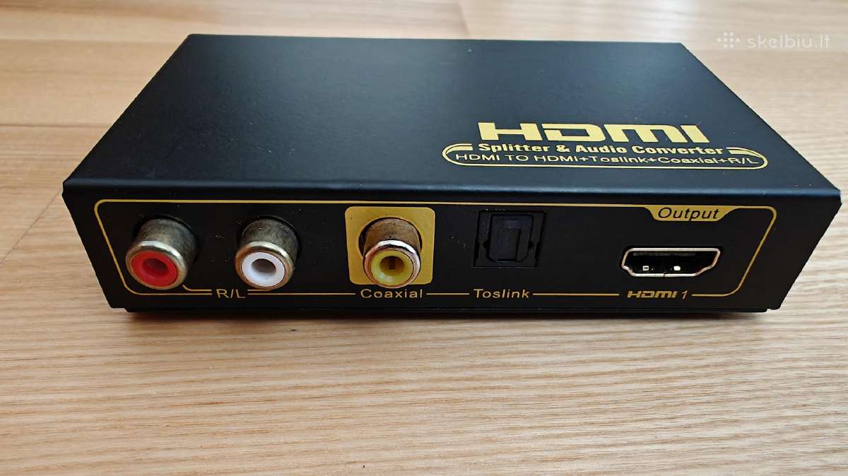 Splitter audio converter Hdmi Toslink+coaxial+r/l