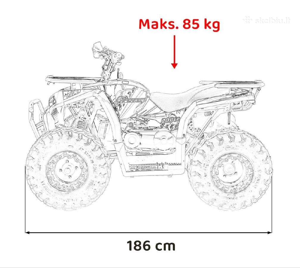 Benzininis keturratis Pro Rider 200cc Klaipėda - nuotraukos Nr. 3