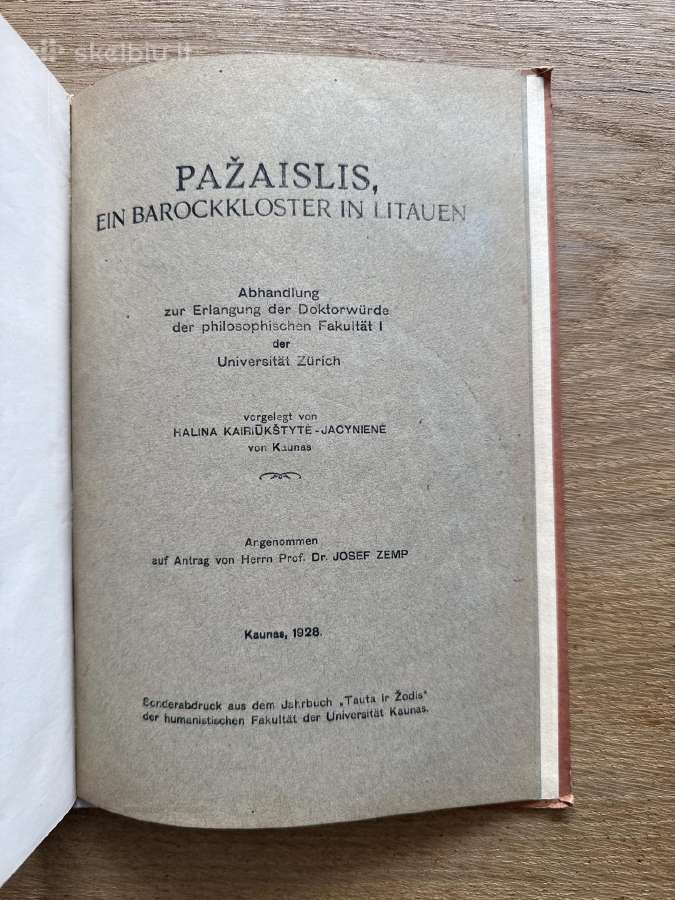 Pažaislis, ein barockkloster in Litauen 1928 m.