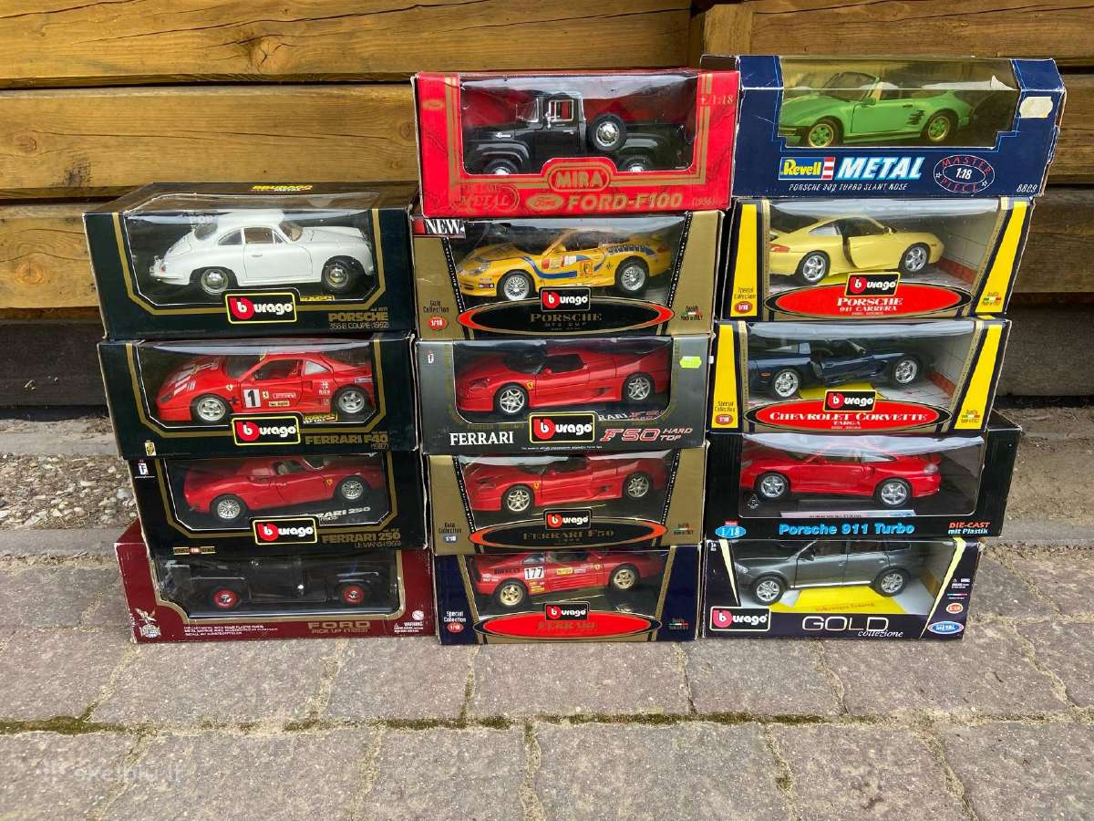 1:18 nauji supakuoti bburago, revell, mira,anson,