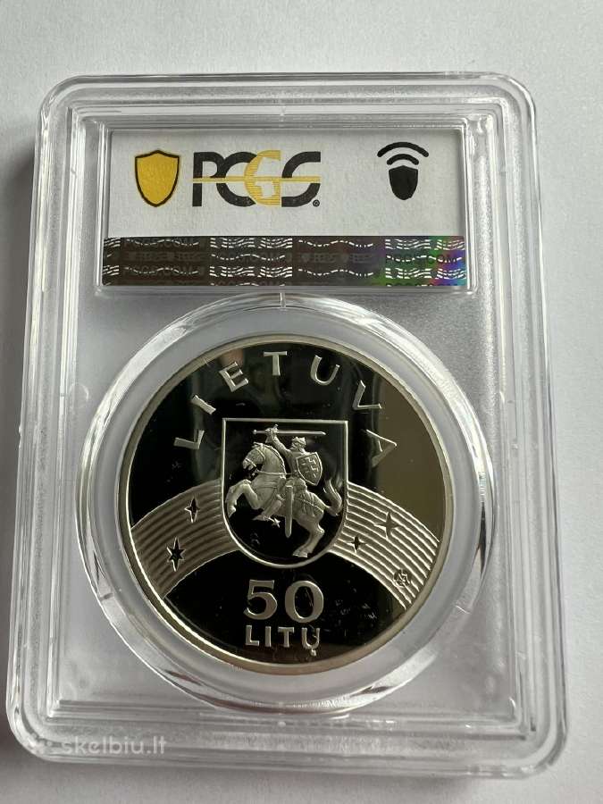 2000m. 50 Litu -Tukstantmetis- Pcgs Pr66dcam- - nuotraukos Nr. 3
