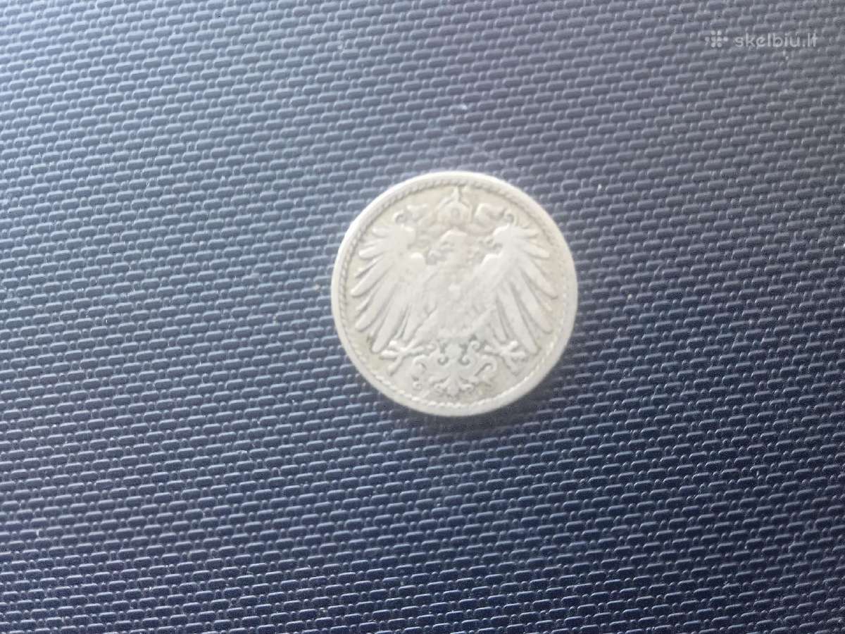 5 pfenigai 1910m vokietija - nuotraukos Nr. 2