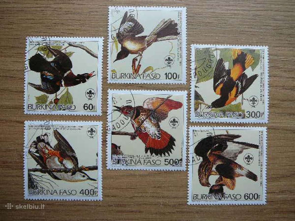 Pauksciai Skautai Burkina Faso 1985 antsp. bfs1028