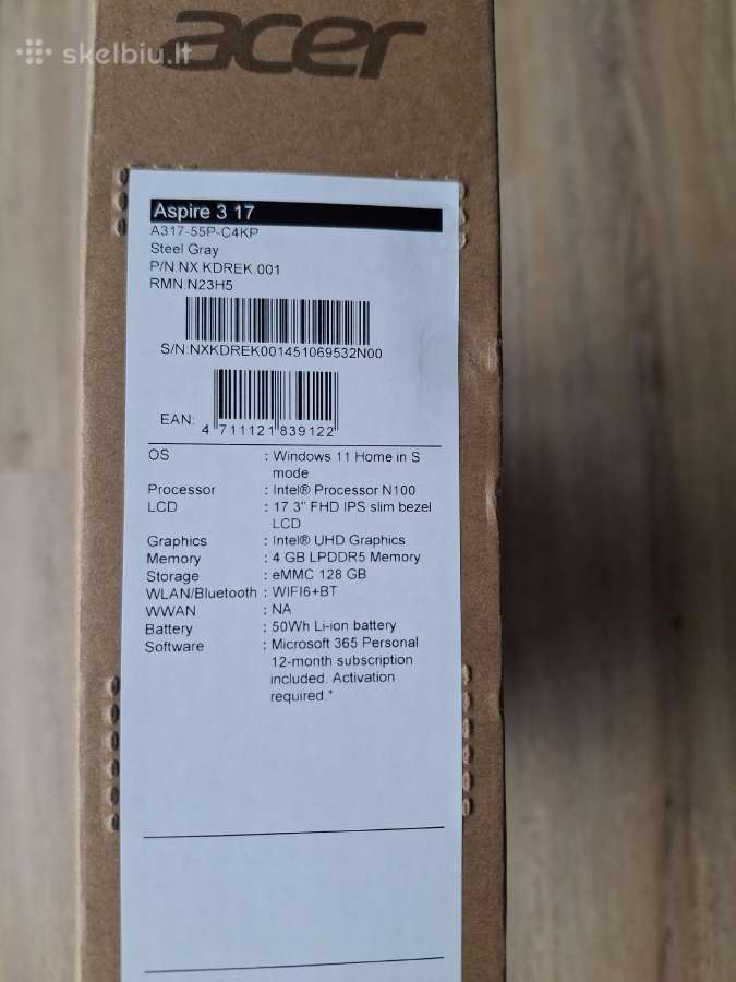 Acer Aspire Go 15, 3 Spin, Ag15-31p kompiuteris - nuotraukos Nr. 24
