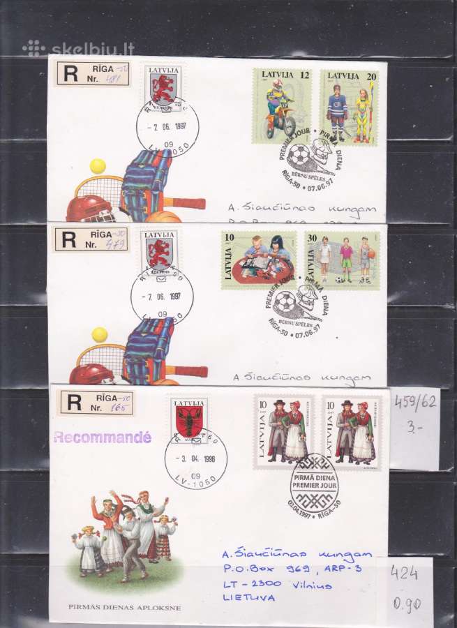 Latvijos ir Estijos Pirmos dienos vokai. - nuotraukos Nr. 4