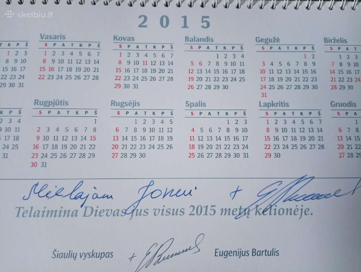 Su Šiaulių vyskupo Eugenijaus Bartulio autografu. - nuotraukos Nr. 2