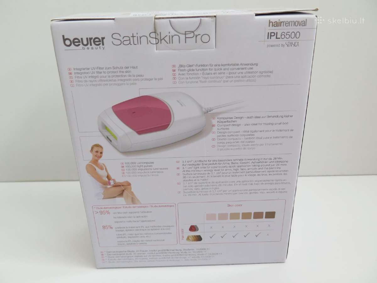 Beurer ipl 6500 Satinskin Pro fotoepiliatorius - nuotraukos Nr. 3