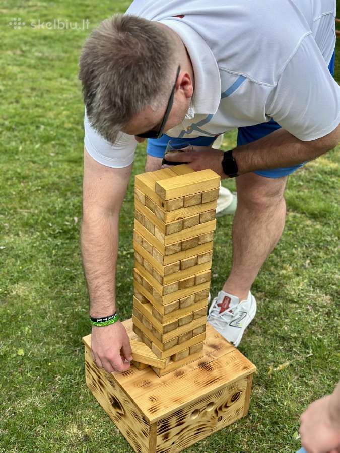 Lauko žaidimų Cornhole,golfo kopėtėlių,jenga nuoma - nuotraukos Nr. 8