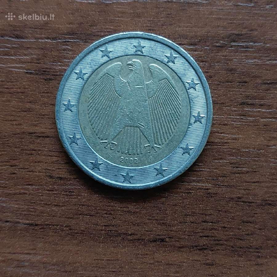 2 Euro 2002 Germany ( with letter F ) .Rare - nuotraukos Nr. 4