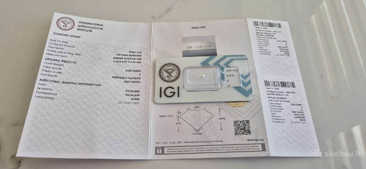 Investicinis deimantas su Igi sertifikatu - nuotraukos Nr. 2