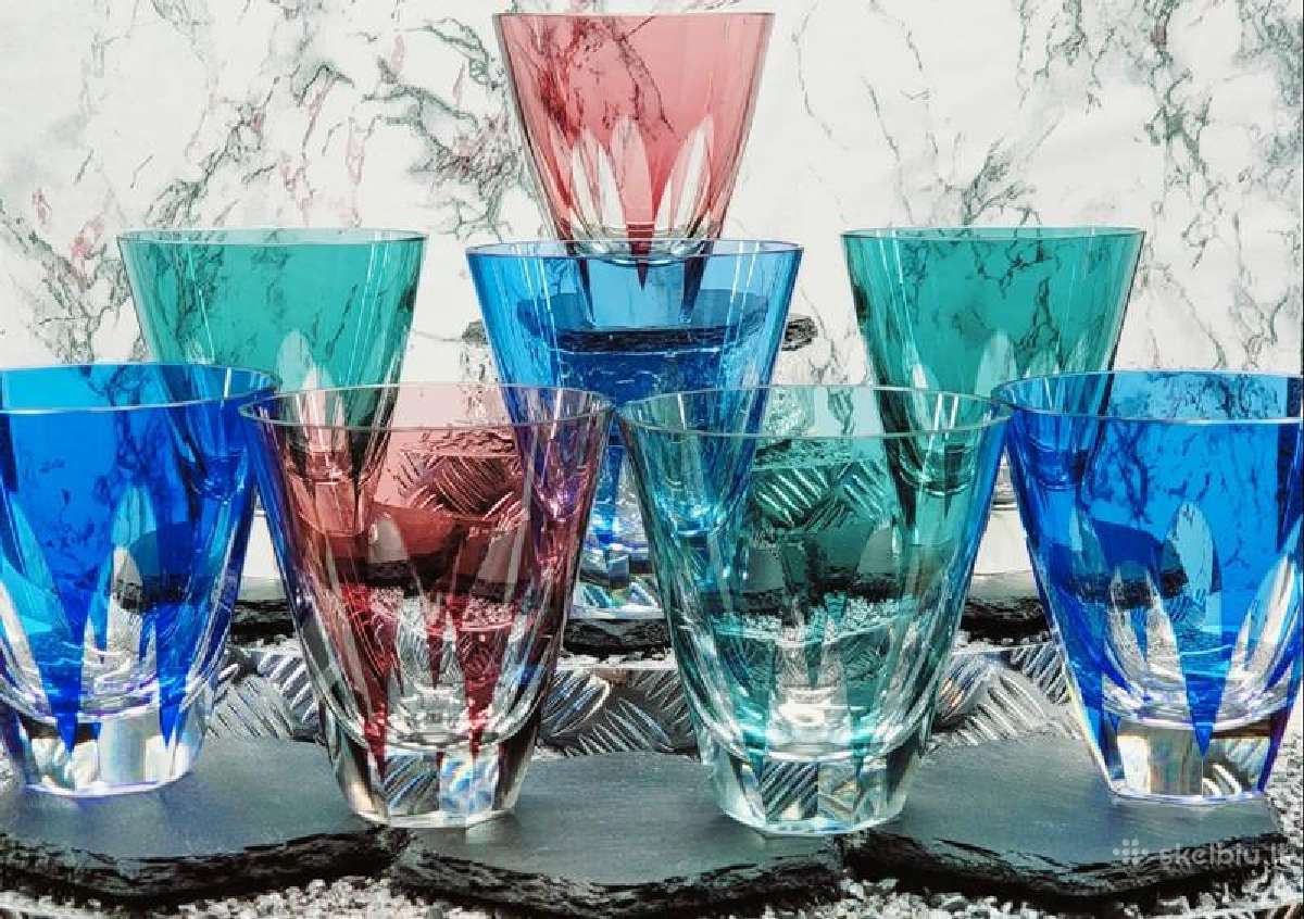 Vintažinės Nachtmann krištolo stiklinės