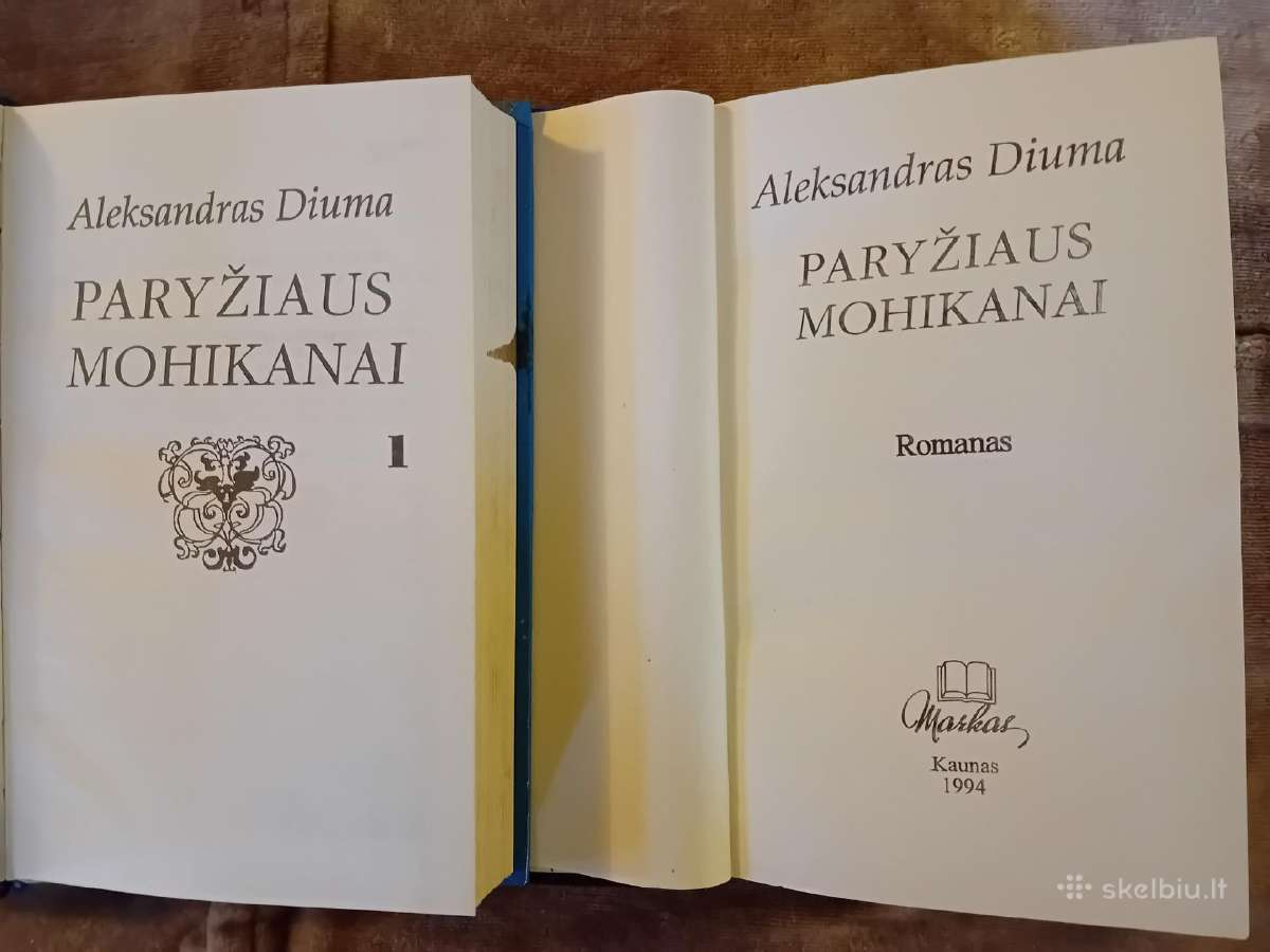 A. Diuma "Paryžiaus mohikanai" 1, 2 tomai - nuotraukos Nr. 2
