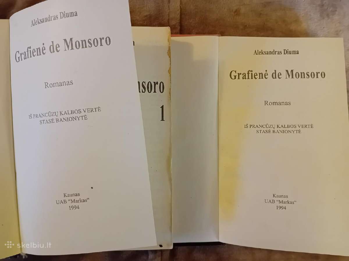 A. Diuma "Grafienė de Monsoro" 2 tomai - nuotraukos Nr. 2
