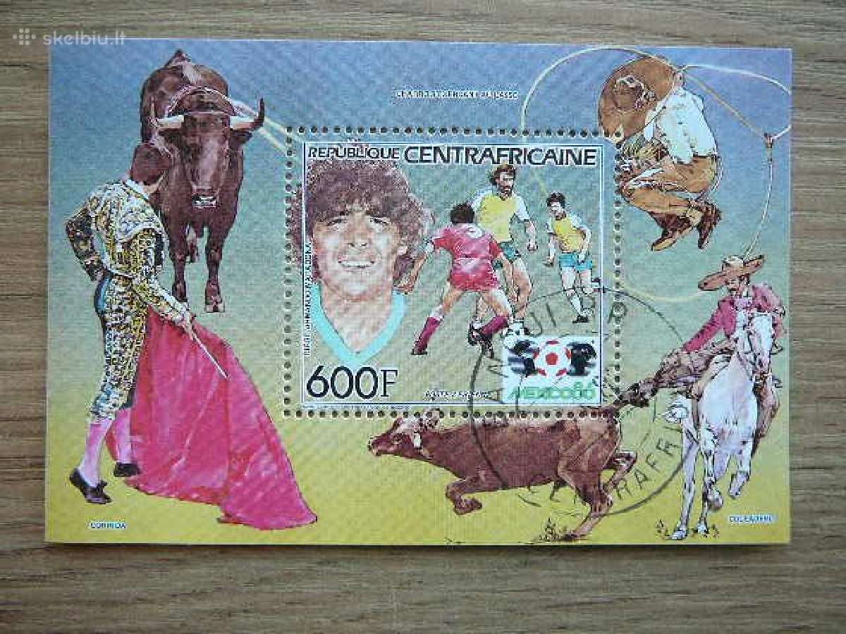 Futbolas Maradona Centr. Afrikos Resp. 1986 caf320