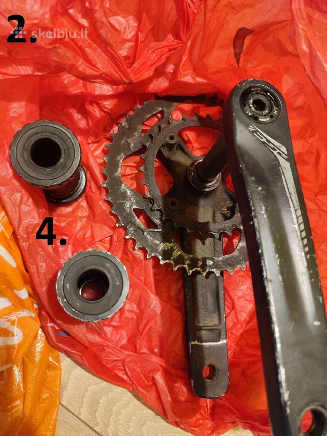 Fsa Crankset, Bb4000, shimano Spd pedalai ir kt. - nuotraukos Nr. 2
